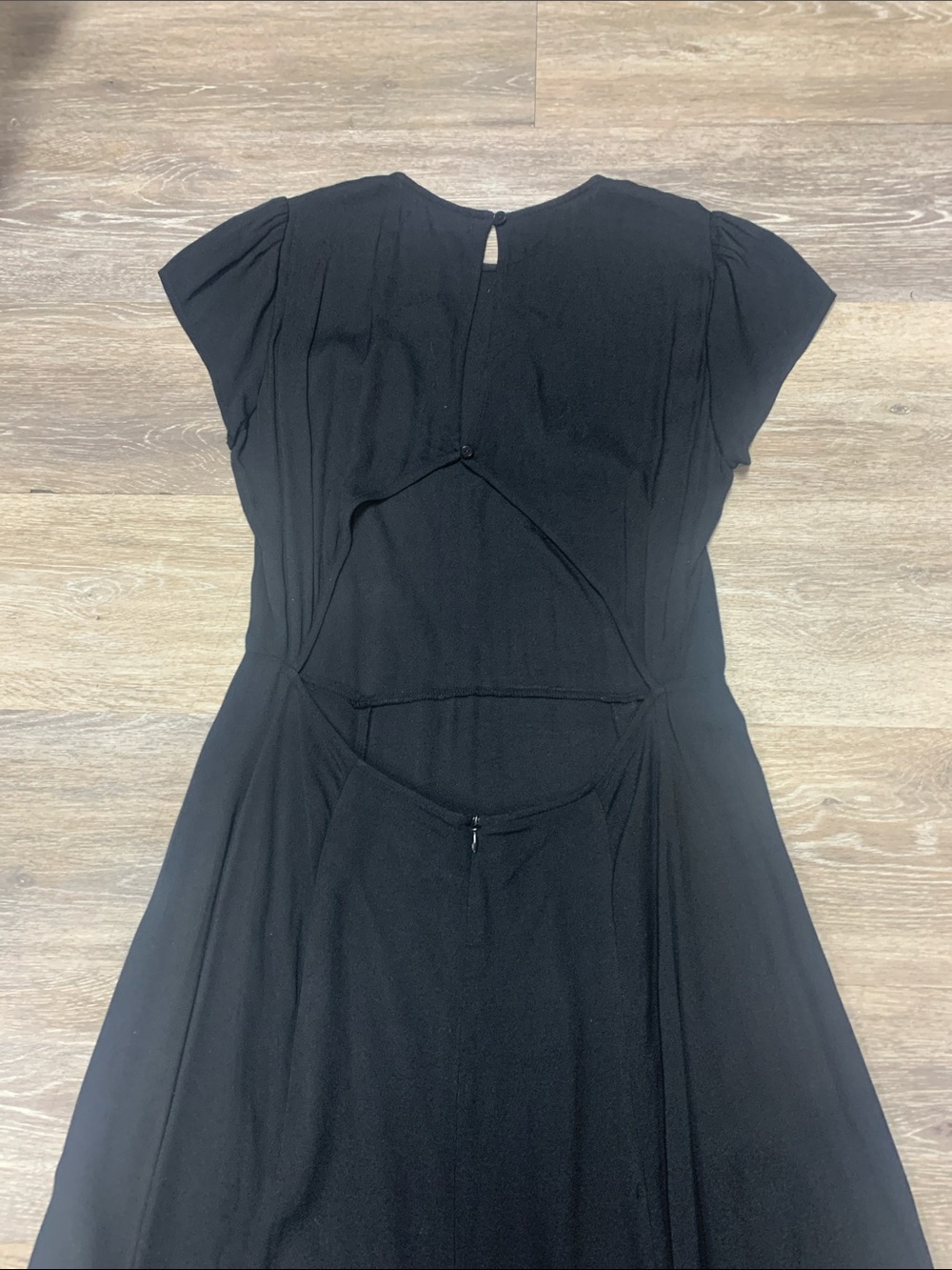 Reformation Black Short-Sleeve Maxi Dress - Picture 6 of 7